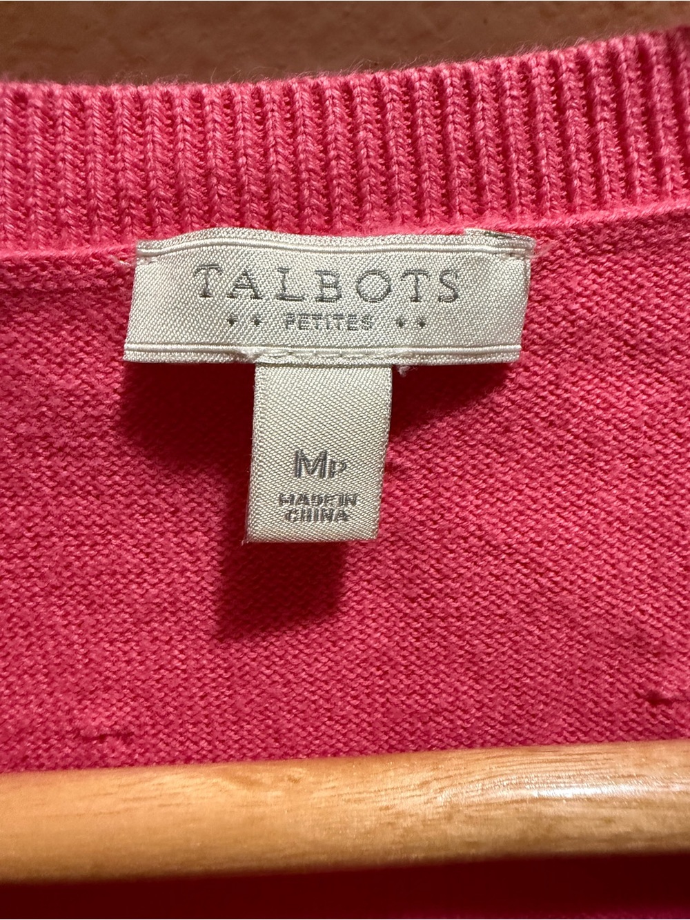 Talbots Pink Preppy Dot Knit Button-Front Sweater Cardigan - Picture 2 of 3